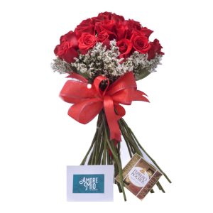 Piccolo mazzolino fiori e cioccolatini  - Ramo pequeño de flores y chocolates
