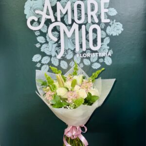 GRANDE BOUQUET DI FIORI BIANCHI - BOUQUET FLORES BLANCAS GRANDE